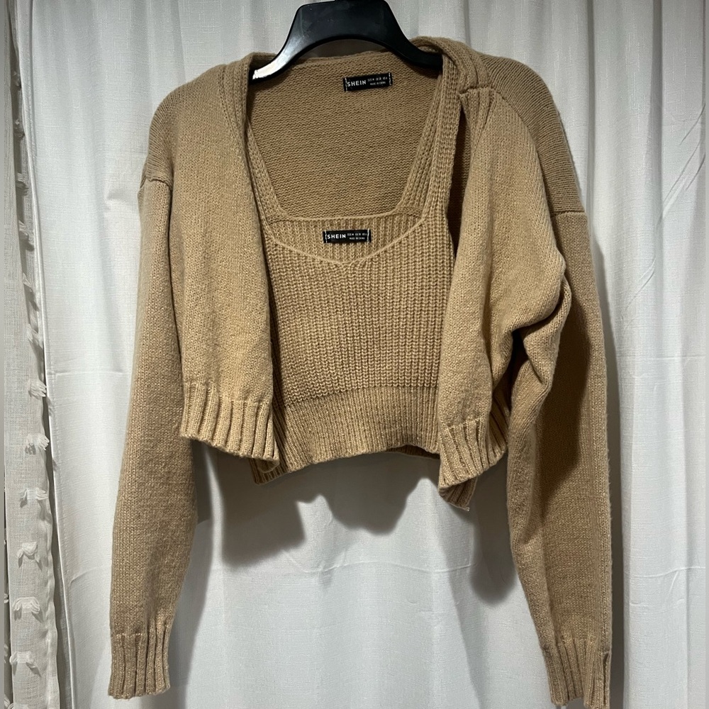 SHEIN Sweater Set - Medium - Tan - Never Worn